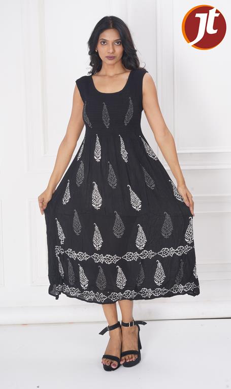WOMEN WESTERN BOBBIN DRESS S/S